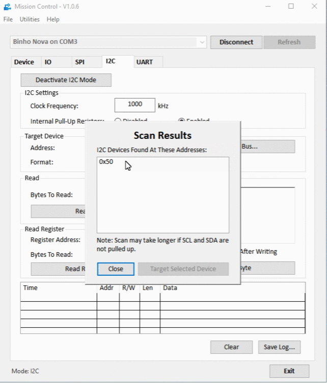 Scan for I2C Devices