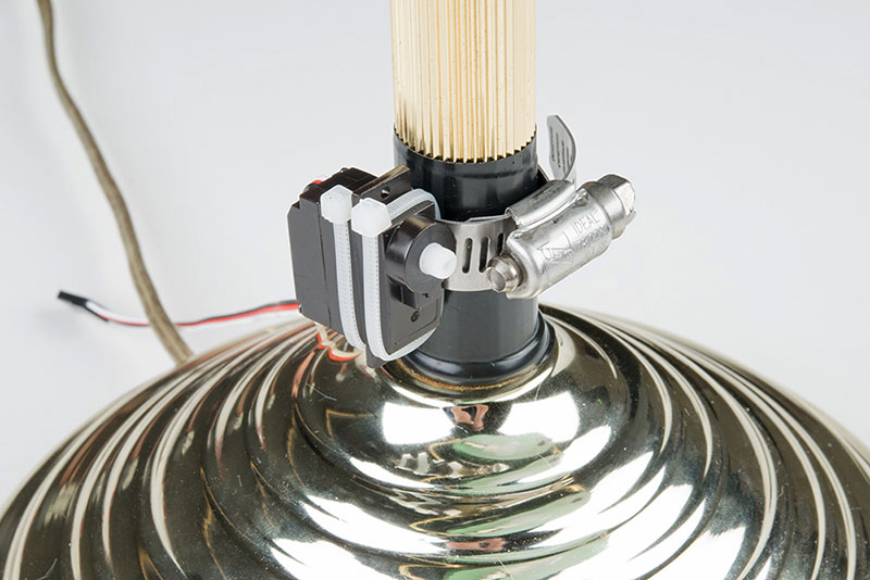 Tighten hose clamp as needed/cut ends of zip ties