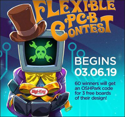 Flexible PCB Contest with Digi-Key Electronics, Hackaday and Oshpark