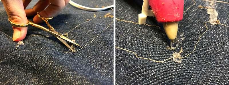 Conductive thread can fray and cause a short